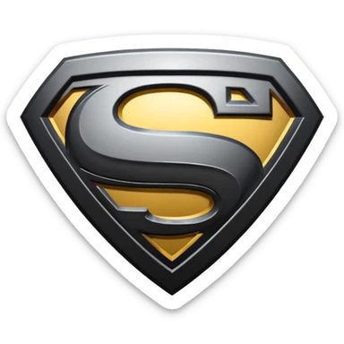 Superman Symbol Man of Steel black sticker