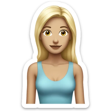 Beautiful Skinny blonde woman sticker