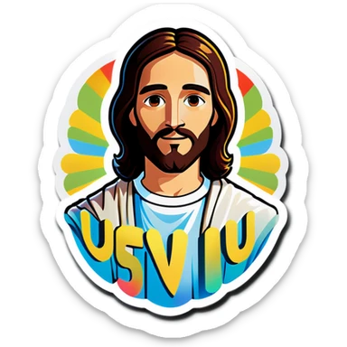 Jesus Loves U sticker