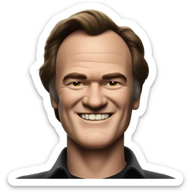 Quentin Tarantino smiles sticker