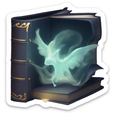 Ethereal looking book but also clean and aesthetic with a sense of darkness sticker