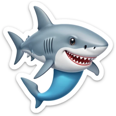 Shark with socks sticker