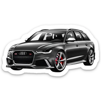 black audi rs6 sticker