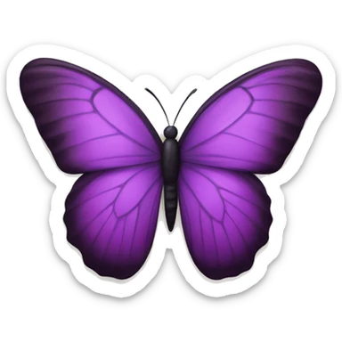 purple butterfly next to the letter W sticker