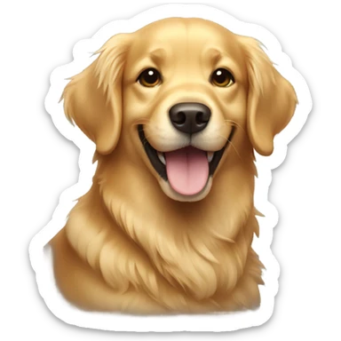 Golden Retriever smiling sticker
