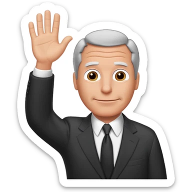 Create an emoji of Epstein waving to the camera in Family Guy style but make it especially like Epstein and not like all old guys sticker