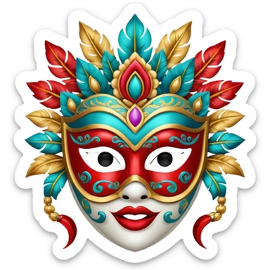Festival Celebration Mask sticker