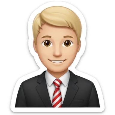 person - company - nation sticker