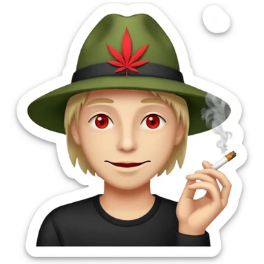 smoking marijuana sticker