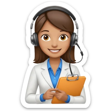 Event Planner Holding A Clipboard And Headset sticker