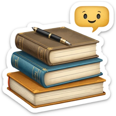 Give me 4 emojis, not an image with a bunch of emojis. Emojis about learning English for young adults sticker