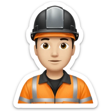 garbage man with black helmet sticker
