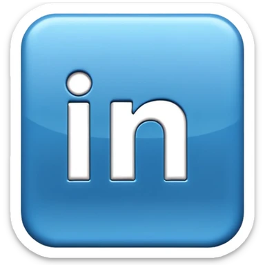 3d linkedin logo (the real Linkedin logo must be used) sticker