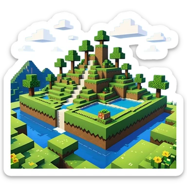 Minecraft but in minecraft sticker