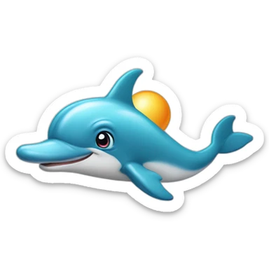 maybe a dolphin cannot hatch a egg nope dolphins lay babies sticker