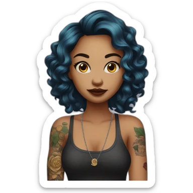 tattoo girl artist sticker
