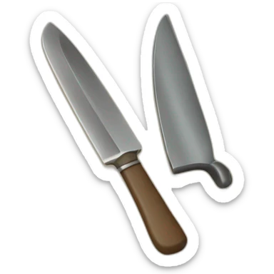 una chuleta con un cuchillo y un tenedor sticker