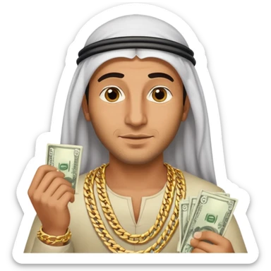 Árabe con dinero  sticker