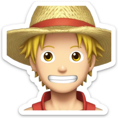 Luffy One piece pompier sticker