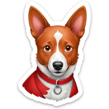 Excitedly focused red heeler sticker