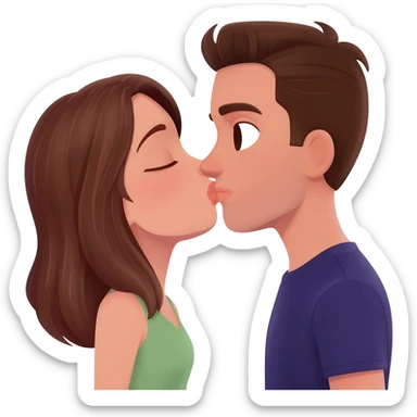 kiss a handsome stranger sticker