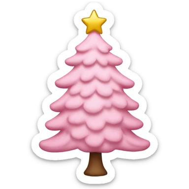 Light Pink Christmas tree sticker