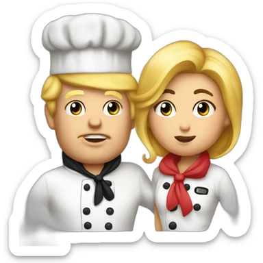 Chef kiss by a cartoon version of trump sticker