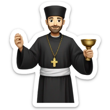 An Orthodox priest with a censer sticker