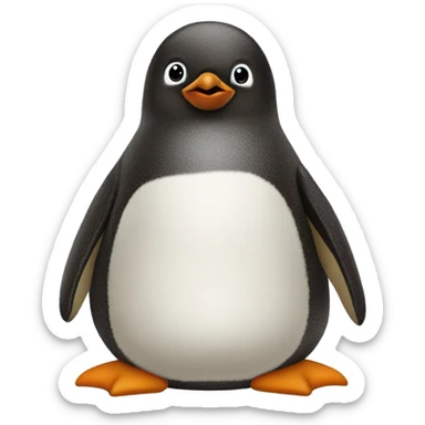 pesto the large fat brown baby penguin sticker