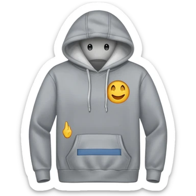 grey hoodie sticker