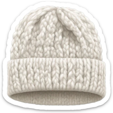 white knitted wool cap piece of clothing sticker