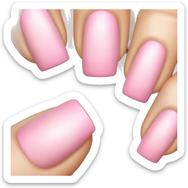 Pink french nails sticker