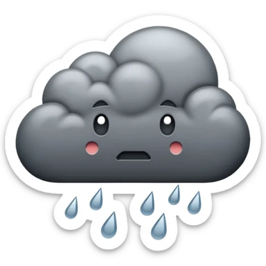 rain cloud sticker