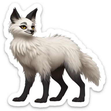 Modern Realistic Rare Fantasy Fluffy Vernid-Trico-species by LiLaiRa, full body sticker