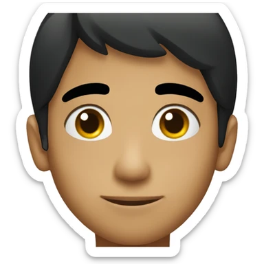 a mexican boy with black hair and black eyes sticker