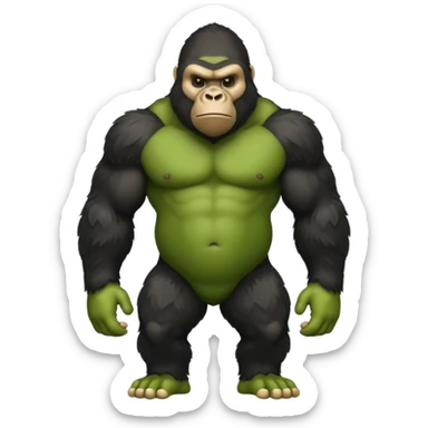 gorilla tag gorilla green no legs sticker