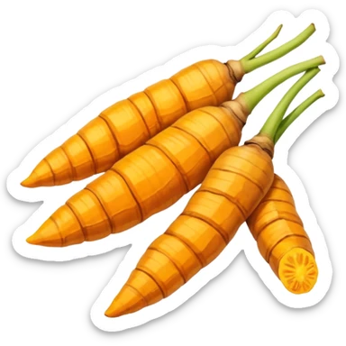 turmeric root dry and cut sticker