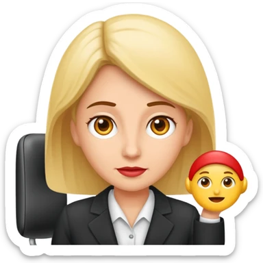 Ein Detektiv interviewt eine Putzfrau  sticker