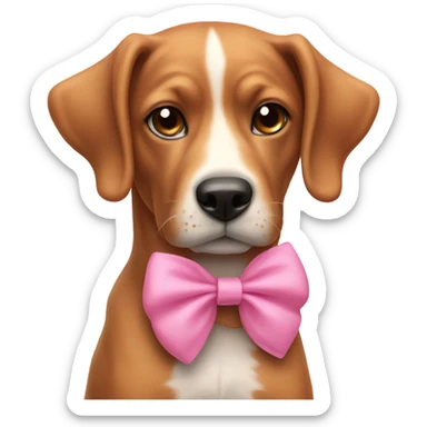 Pattadale dog with a pink bow sticker