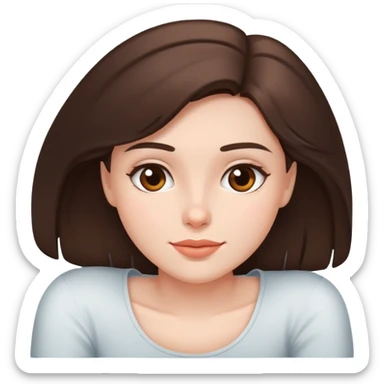 Brunette girl laying down sticker