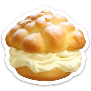 Luxurious cream puff sticker