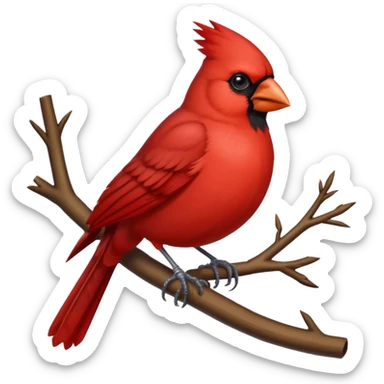 Cardinal bird emoji sticker