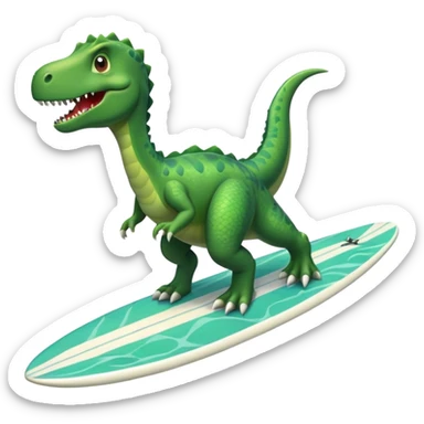 Dinossauro de prancha  sticker