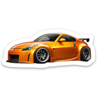 350z drift tuning orange sticker