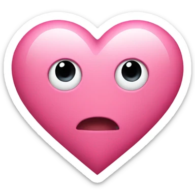 pink heart for a long distance relationship  sticker