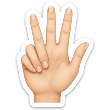 index finger vertical under the nose sticker