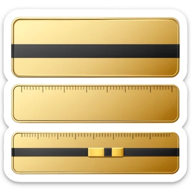 Measurement tape in gold for visiting card more options  sticker
