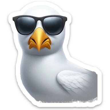 seagull wearing sunglasses sticker