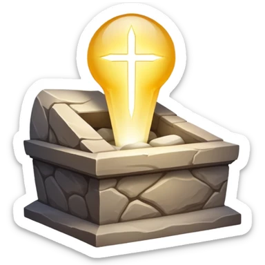 Jesus has risen. Light coming from the tomb. sticker