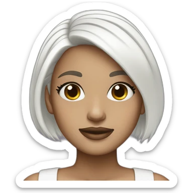 it girl white short hair macbook pro sticker